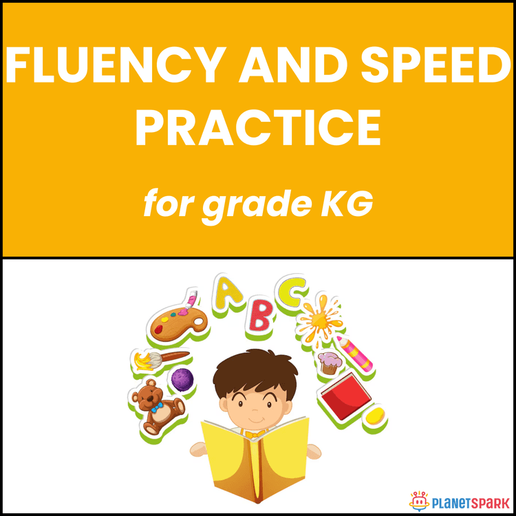 Class KG Worksheet on Fluency and Speed Practice