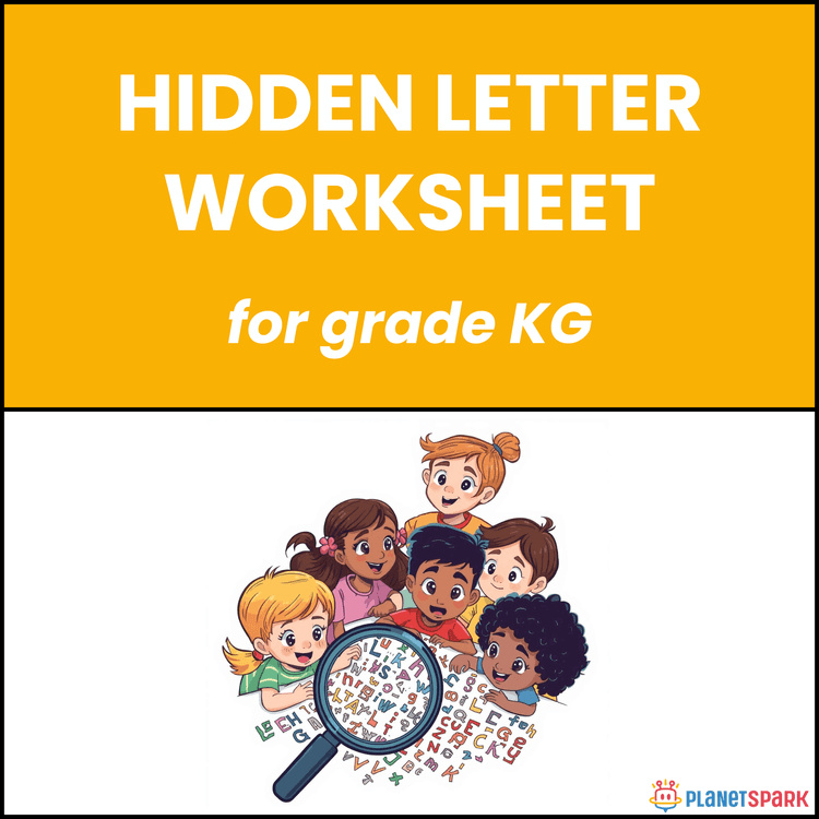 Class KG Worksheet on Hidden Letter Worksheets