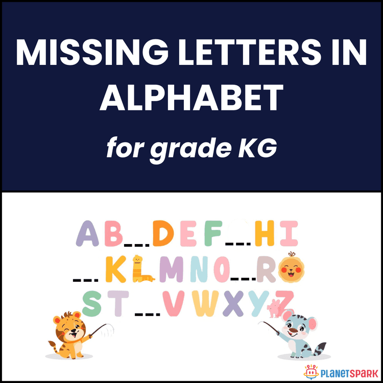 Class KG Worksheet on Missing Alphabet Letters