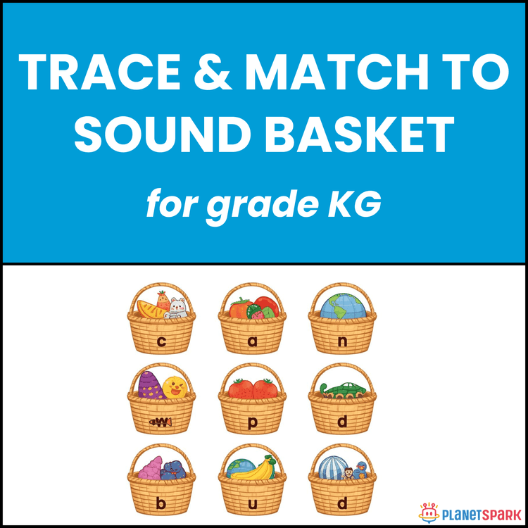 Class KG Worksheet on Trace and Match Sounds
