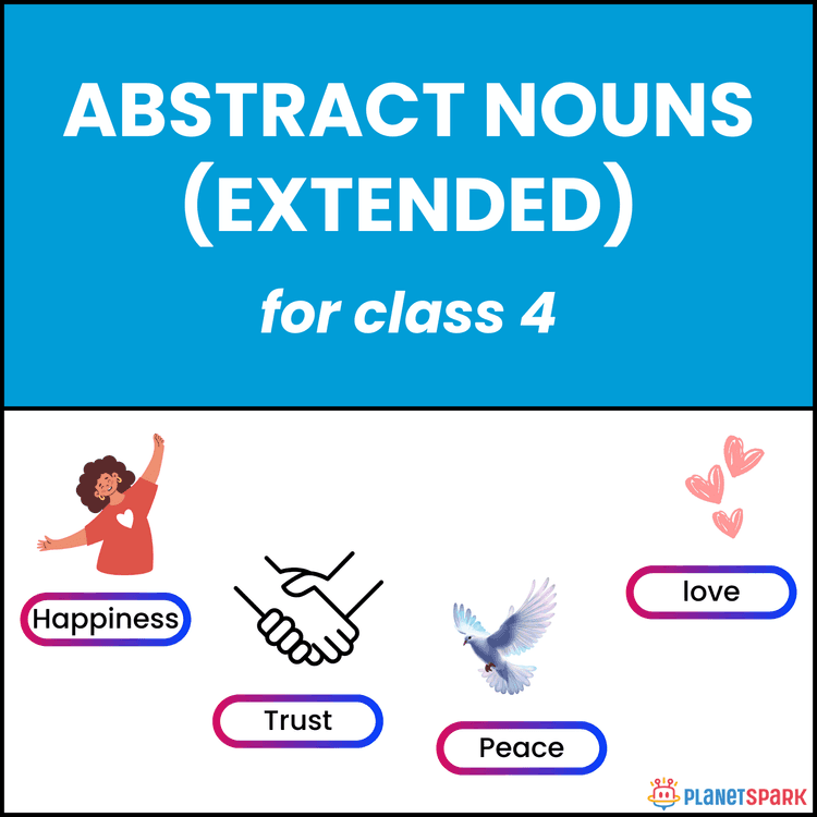 Class four English Grammar Worksheet on Abstract Nouns