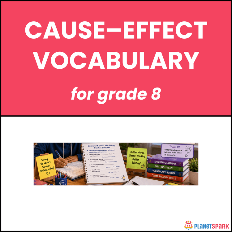 Class 8 English Worksheet on Cause Effect Words