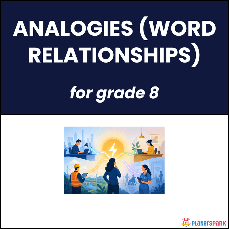 Class 8 English Worksheet on Analogies Word Relations