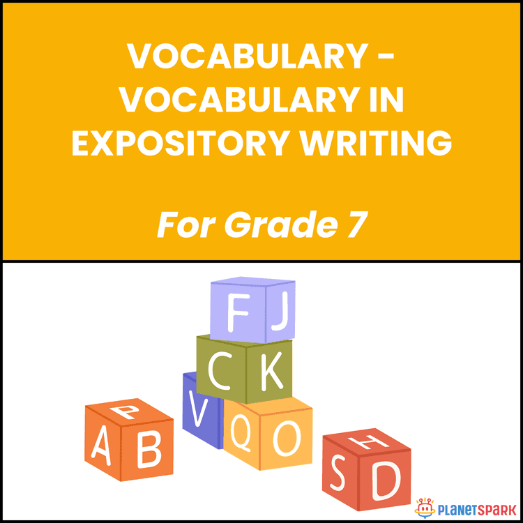 Class 7 English Worksheet on Expository Vocabulary