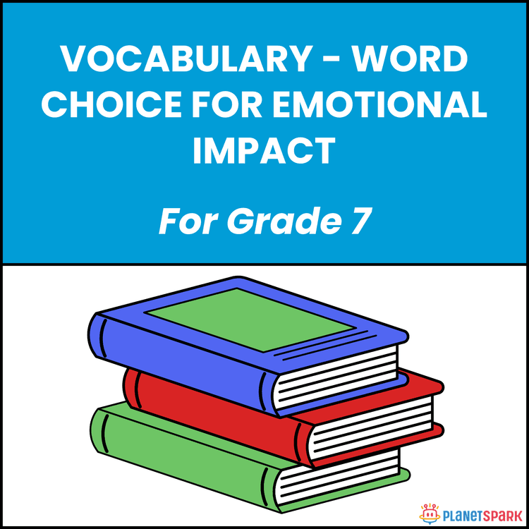 Class 7 English Worksheet on Emotional Word Choice