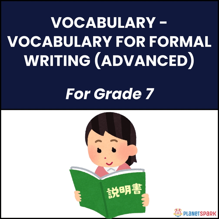 Class 7 English Worksheet on Formal Vocabulary