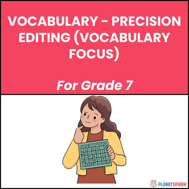 Class 7 English Worksheet on Precision Editing