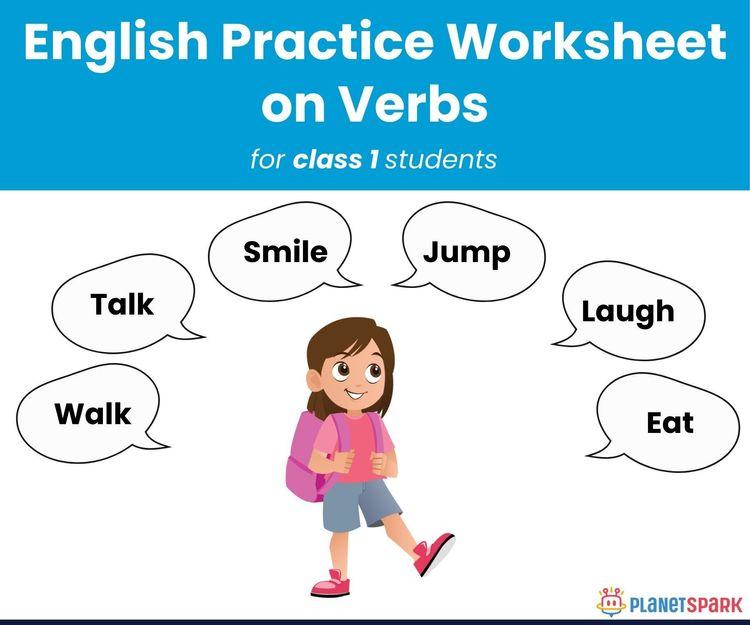 Class 1 English Worksheet – Action Words Practice