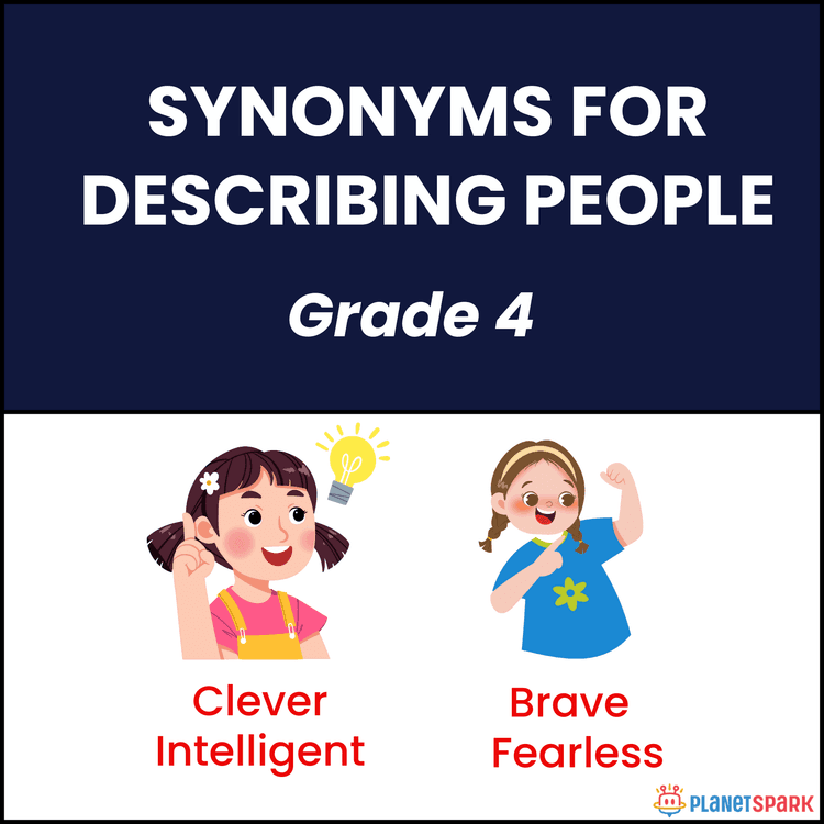 Grade 4 Worksheet on Synonyms for Describing People