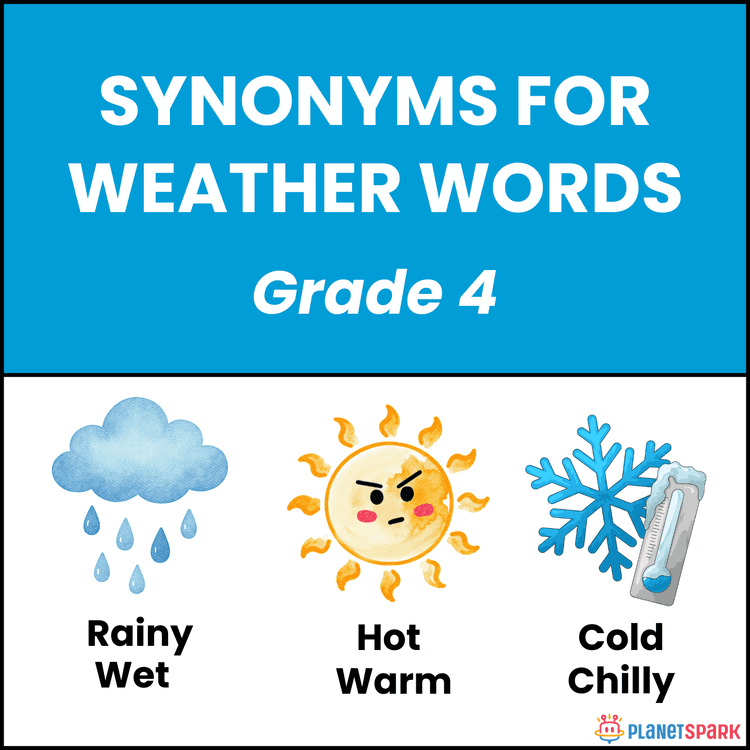 Grade 4 Worksheet on Synonyms for Weather Words