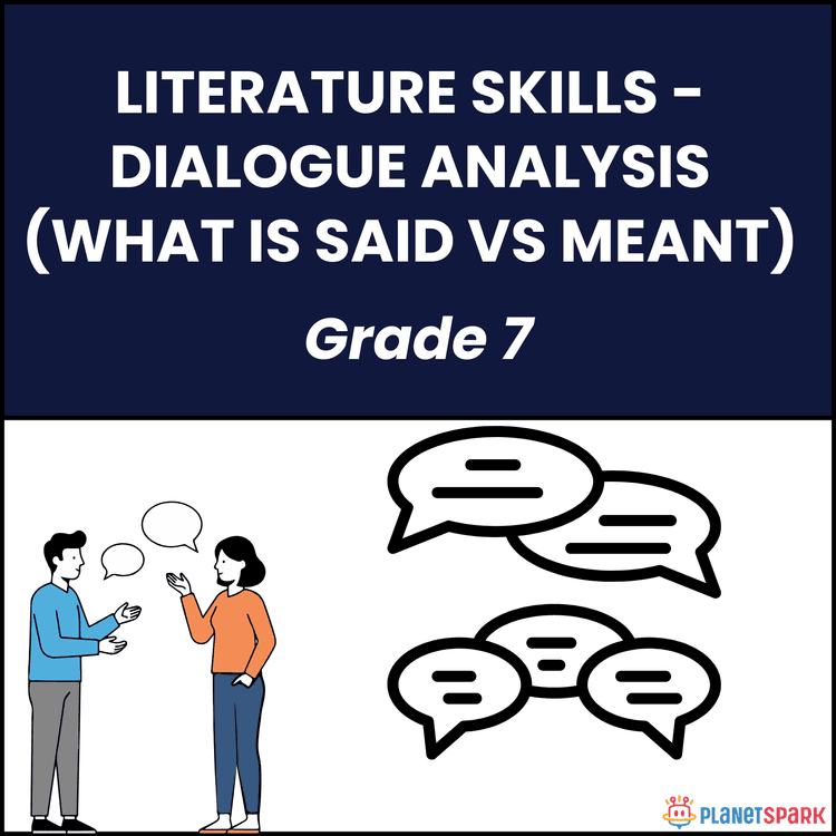 Grade 7 English Worksheet on Dialogue Analysis