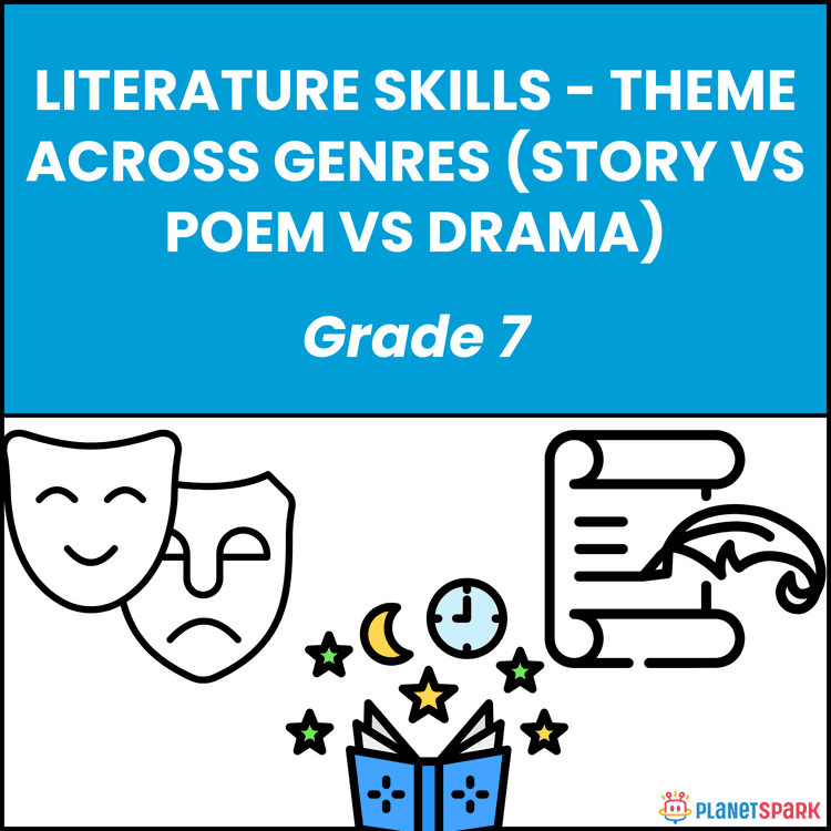 Grade 7 English Worksheet on Theme Across Genres