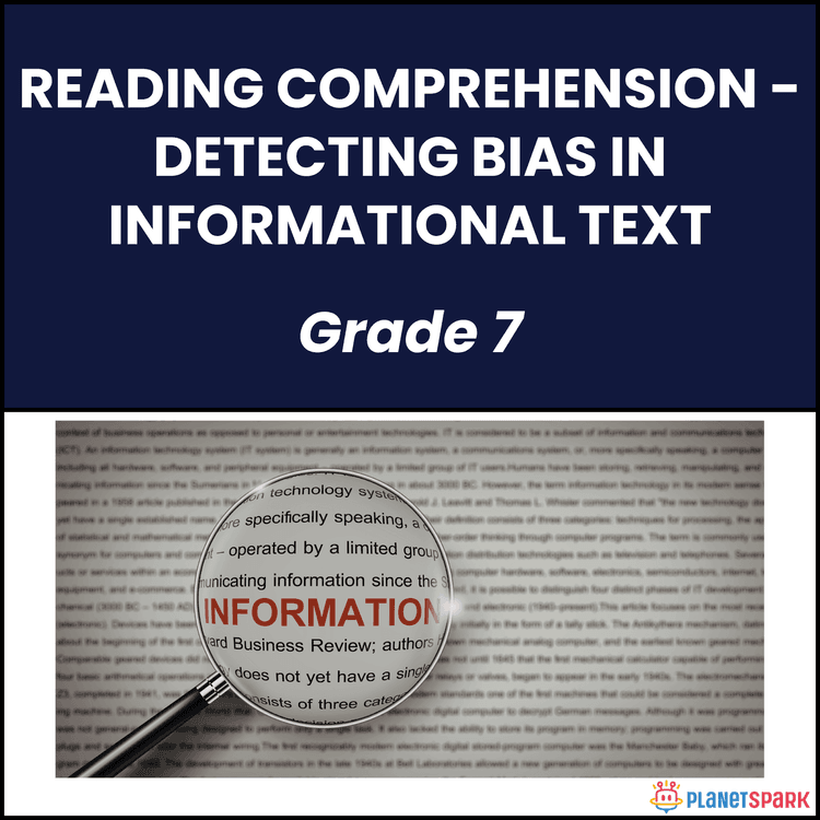 Class 7 Grammar Worksheet on Detecting Bias in Text