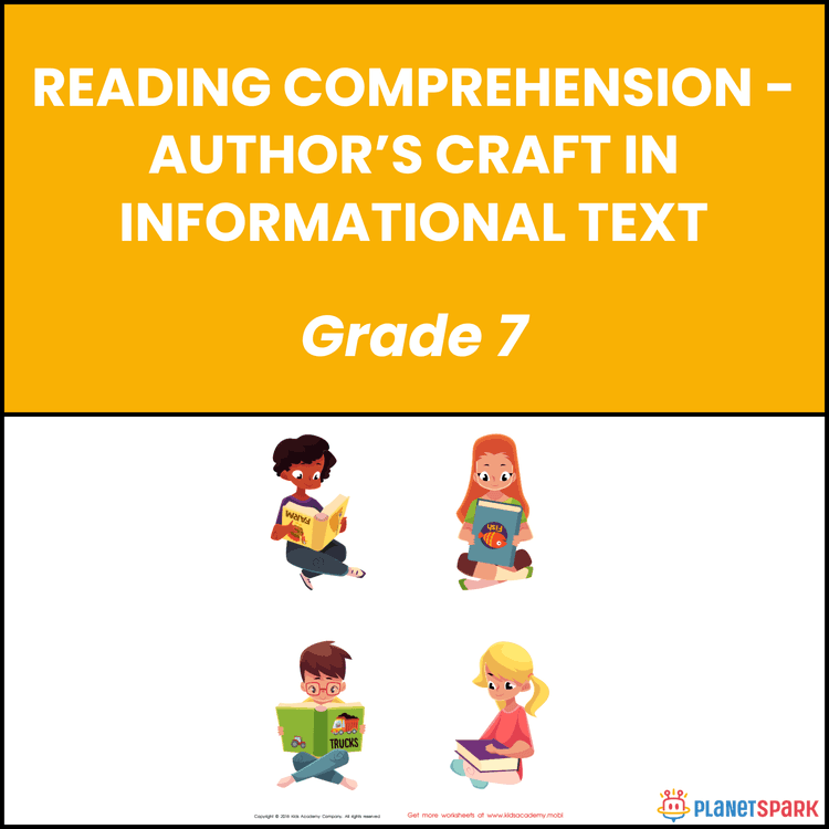 Class 7 Grammar Worksheet on Author’s Craft in Text
